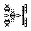 gene splicing cryptogenetics line icon vector illustration