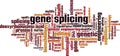 Gene splicing word cloud
