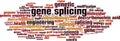 Gene splicing word cloud