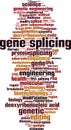 Gene splicing word cloud