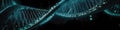 Gene With Teal Style Background Panoramic Banner. Generative AI