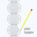 Gene therapy dna pencil Royalty Free Stock Photo