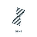 Gene vector icon symbol. Creative sign from biotechnology icons collection. Filled flat Gene icon for computer and Royalty Free Stock Photo