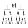 Genealogical tree. People simple icons. Vector illustration Royalty Free Stock Photo