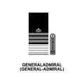 General admiral rank icon. Element of Germany army rank icon