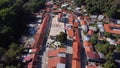 General aerial shot of the town of Chuao, Aragua State, Venezuela.