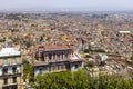 A general aerial view of the city, dense buildings, progressive urbanization of the city, Naples, Italy