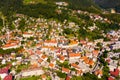 General aerial view of Idrija, Slovenia Royalty Free Stock Photo