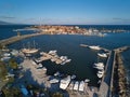 General aerial view of Nessebar, ancient city on the Black Sea coast of Bulgaria Royalty Free Stock Photo