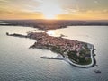 General aerial view of Nessebar, ancient city on the Black Sea coast of Bulgaria Royalty Free Stock Photo