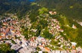General aerial view of Idrija, Slovenia Royalty Free Stock Photo