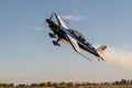 General Alvear, Argentina, December 6, 2020: aerial demonstration with stunt plane