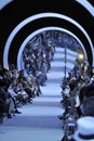 A general atmosphere at the runway during the Christian Dior show