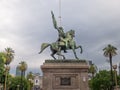 General Belgrano monument in front of Casa Rosada pink house Buenos Aires Argentina Royalty Free Stock Photo