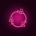 general business contacts icon. Elements of Conversation and Friendship in neon style icons. Simple icon for websites, web design