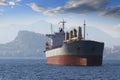 General cargo vessel: forward zon Royalty Free Stock Photo