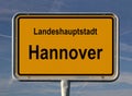 General city entry sign of Hannover