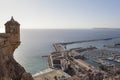 General city view from santa barbara castle.Alicante, Spain. Royalty Free Stock Photo