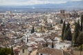 General city view from lookout in Granada, Spain.