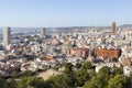 General city view from santa barbara castle.Alicante, Spain. Royalty Free Stock Photo