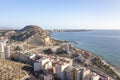 General city view from santa barbara castle.Alicante, Spain. Royalty Free Stock Photo