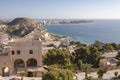 General city view from santa barbara castle.Alicante, Spain. Royalty Free Stock Photo