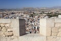 General city view from santa barbara castle.Alicante, Spain. Royalty Free Stock Photo