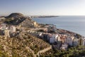 General city view from santa barbara castle.Alicante, Spain. Royalty Free Stock Photo