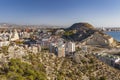 General city view from santa barbara castle.Alicante, Spain. Royalty Free Stock Photo