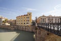 General city view and Segura river,historic center,Murcia,Spain.