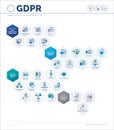 General data protection regulation GDPR infographic