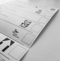 General election ballot paper with green party, labour, libdem, young peoples party logos