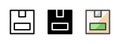 Multipurpose box vector icon in outline, glyph, filled outline style Royalty Free Stock Photo