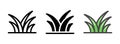Multipurpose grass vector icon in outline, glyph, filled outline style. Black outline, solid glyph, outline color. Royalty Free Stock Photo