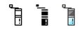 Multipurpose coffee grinder vector icon in outline, glyph, filled outline style. Three icon style variants in one pack. Royalty Free Stock Photo