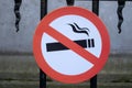 General Forbidden Sign To Smoke at Amsterdam The Netherlands 30-3-2021