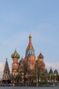 General front view of Saint Basil`s Cathedral, Moscow, Russia Royalty Free Stock Photo