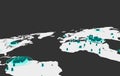 General graphical diagram of world oil reserves. Presented in the form of barrels. One barrel is approximately one percent of the