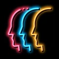 general group opinion neon glow icon illustration