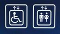 General and Handicap Accessible Elevator Sign, Closeup