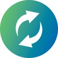 The icon design of update symbol or repeat symbol