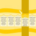 General infographic in yellow shades Royalty Free Stock Photo