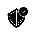 General insurance black glyph icon