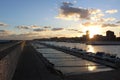 Views of the port of Fuengirola at sunset