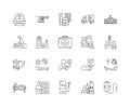 General medical hospital line icons, signs, vector set, outline illustration concept Royalty Free Stock Photo
