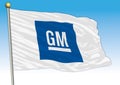 General Motors cars international group, flags with logo, illustration