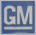 General Motors Logo and Signage at the Metal Fabricating Division. GM opened this plant in 1956 Royalty Free Stock Photo