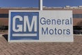 General Motors Logo and Signage at the Metal Fabricating Division. GM opened this plant in 1956 Royalty Free Stock Photo