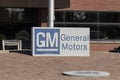 General Motors Logo and Signage at the Metal Fabricating Division. GM opened this plant in 1956 Royalty Free Stock Photo