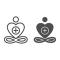 General patient well-being line and solid icon, Medical tests concept, Wellness symbol on white background, healthy Royalty Free Stock Photo